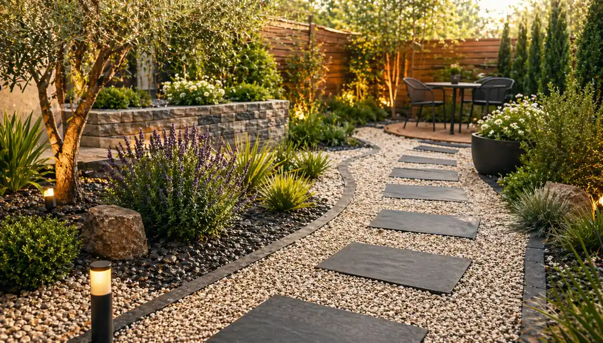 décorer son jardin avec du gravier