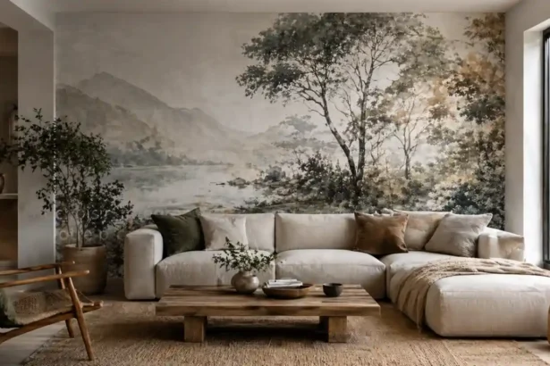 fresque murale maison
