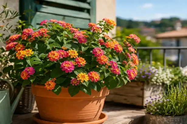 lantana en pot