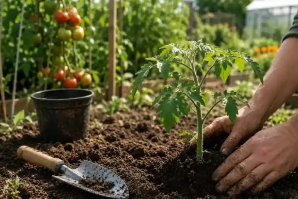 Plantation de tomates