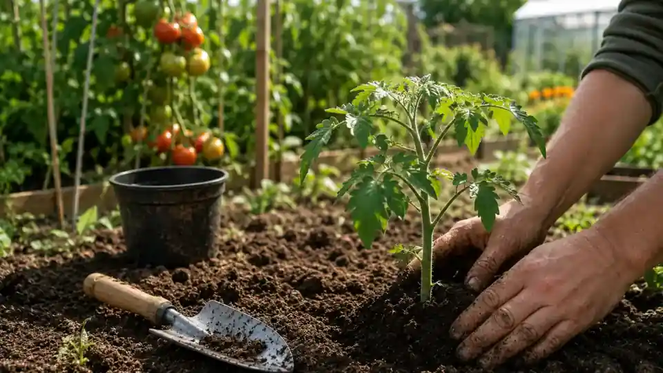 Plantation de tomates