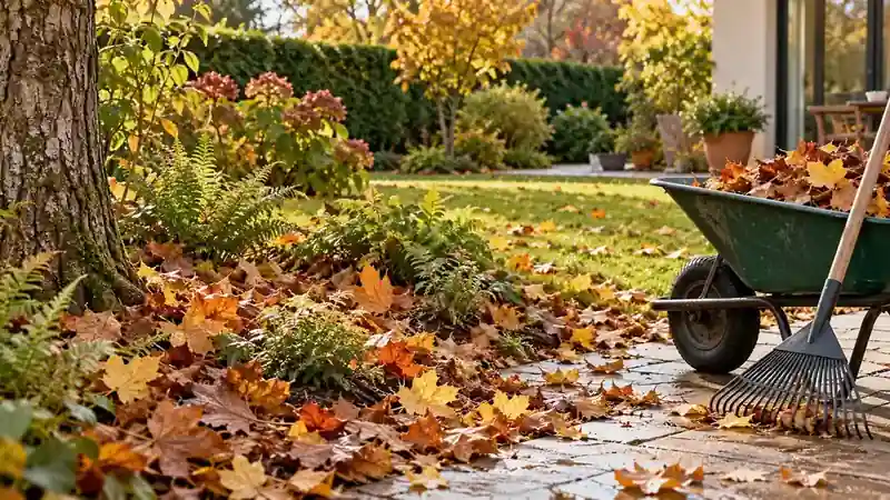 feuilles mortes au jardin